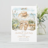 Bachelorette Beach Party Waterverf Kaart (Staand voorkant)