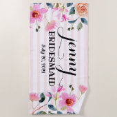 Bachelorette Beach Towel Persoonlijk Bridesmaid Strandlaken (Voorkant)