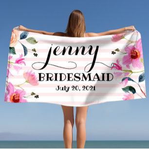Bachelorette Beach Towel Persoonlijk Bridesmaid Strandlaken