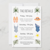 Bachelorette Beach Weekend Bikini uitnodiging (Achterkant)