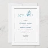 Bachelorette Beach Weekend Blauwgroen partijuitnod Kaart (Voorkant)