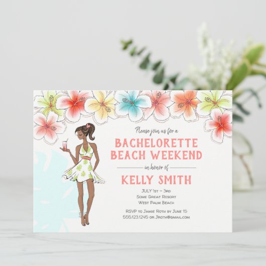 Bachelorette Beach Weekend Getaway Kaart (Staand voorkant)