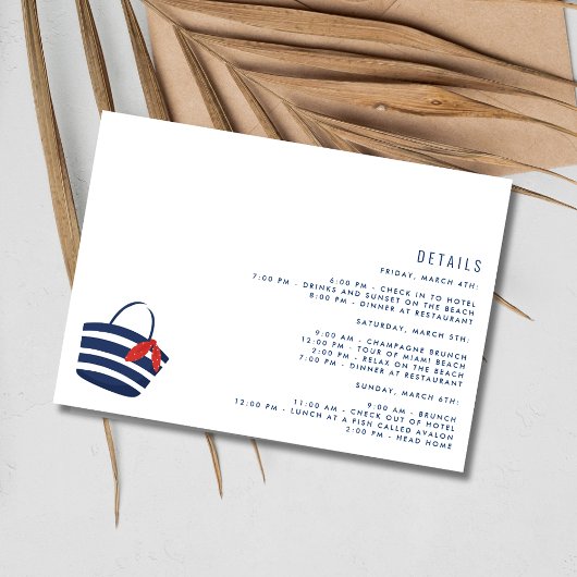 Bachelorette Beach Weekend Getaway Kaart