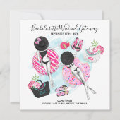 Bachelorette Beach Weekend Getaway Save The Date (Voorkant)