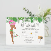 Bachelorette Beach Weekend Itinerary Invitation Kaart (Staand voorkant)