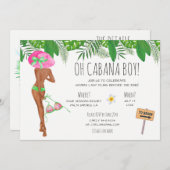 Bachelorette Beach Weekend Itinerary Invitation Kaart (Voorkant / Achterkant)