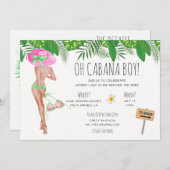 Bachelorette Beach Weekend Itinerary Invitation Kaart (Voorkant / Achterkant)