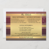 Bachelorette Beach Weekend Itinerary Invitation Kaart (Achterkant)