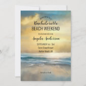 Bachelorette Beach Weekend Itinerary Invitation Kaart (Voorkant)