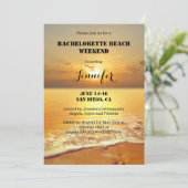 Bachelorette Beach Weekend Itinerary Invitation Kaart (Staand voorkant)