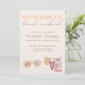 Bachelorette Beach Weekend Kaart (Staand voorkant)