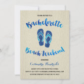 Bachelorette Beach Weekend met Blue Faux Glitter Kaart (Voorkant)