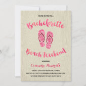 Bachelorette Beach Weekend met Pink Faux Glitter Kaart (Voorkant)