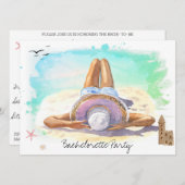 *~* Bachelorette Beach Weekend QR Party Kaart (Voorkant / Achterkant)