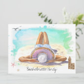 *~* Bachelorette Beach Weekend QR Party Kaart (Staand voorkant)