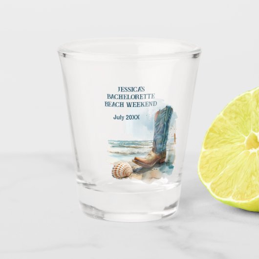 Bachelorette Beach Weekend Shot Glas (Voorkant)