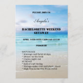 Bachelorette Beach Weekend Template Invitation Programmakaart (Voorkant)