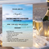 Bachelorette Beach Weekend Template Invitation Programmakaart