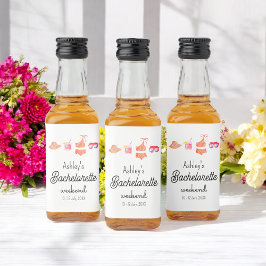 Bachelorette Beach Weekend Zwembad Party Likeurfles Etiket