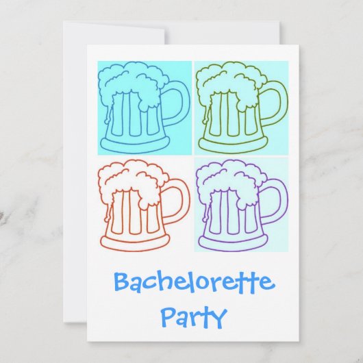 Bachelorette Beer Party Invite Kaart (Voorkant)
