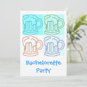Bachelorette Beer Party Invite Kaart (Staand voorkant)