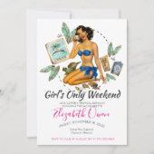Bachelorette Bestemming Bikini Strand Bruidsfeest  Kaart (Voorkant)