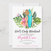 Bachelorette Bestemming Bikini Strand Bruidsfeest Kaart (Voorkant)