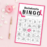 Bachelorette Bingo Game Kaart<br><div class="desc">Laat het feest beginnen met deze  Bachelorette Bingo Game Kaart! Met een chique roze ontwerp,  voegt deze moderne bingokaart plezier en opwinding toe aan een avondje uit voor meisjes of een vrijgezellenfeest. Personaliseer het om unieke uitdagingen of inside-grappen op te nemen voor een gedenkwaardige vrijgezellenfeest-ervaring.</div>