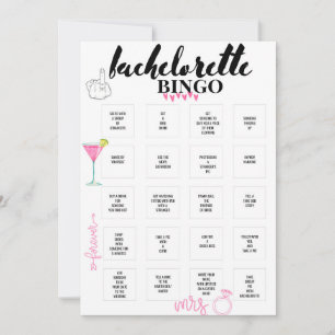 Bachelorette Bingo Hen Party Game Kaart
