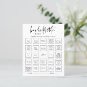 Bachelorette Bingo Party Game Kaart (Staand voorkant)