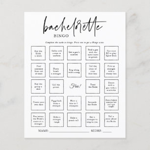 Bachelorette Bingo Party Game Kaart