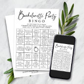 Bachelorette Bingo Party Game Kaart