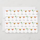 Bachelorette Birthday Party Cocktail Martini Cosmo Kaart (Achterkant)