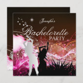 Bachelorette Black Pink White Silver Kaart (Voorkant / Achterkant)