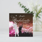 Bachelorette Black Pink White Silver Kaart (Staand voorkant)