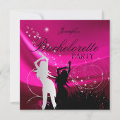 Bachelorette Black Pink White Silver Kaart (Voorkant)