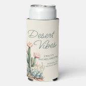 Bachelorette Blooming Cactus Succulent Desert Vibe Seltzer Blikjeskoeler (Seltzer Achterkant)