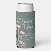 Bachelorette Blooming Cactus Succulent Desert Vibe Seltzer Blikjeskoeler (Seltzer Voorkant)