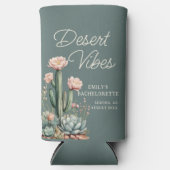 Bachelorette Blooming Cactus Succulent Desert Vibe Seltzer Blikjeskoeler (Voorkant)