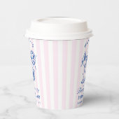 Bachelorette Blue Disco Cocktail Blauw & Roze Papieren Bekers (Links)