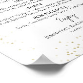 Bachelorette Boho Cocktail Vergulde Drinken Menu S Poster (Hoek)