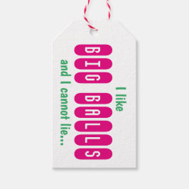 Bachelorette Bowling Gift Label w Hashtag Pink Gre Cadeaulabel