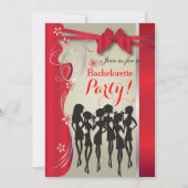 Bachelorette Bridal Party - Deep Red Kaart (Voorkant)