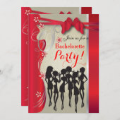 Bachelorette Bridal Party - Deep Red Kaart (Voorkant / Achterkant)