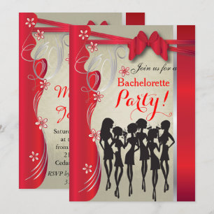Bachelorette Bridal Party - Deep Red Kaart