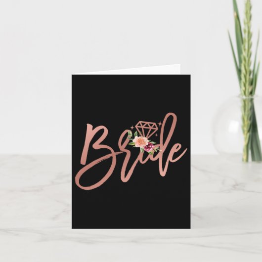 Bachelorette Bride Bridal Wedding Shower Gift Flor Kaart (Voorkant)