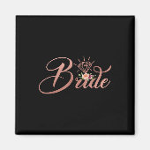 Bachelorette Bride Bridal Wedding Shower Gift Flor Magneet (Voorkant)