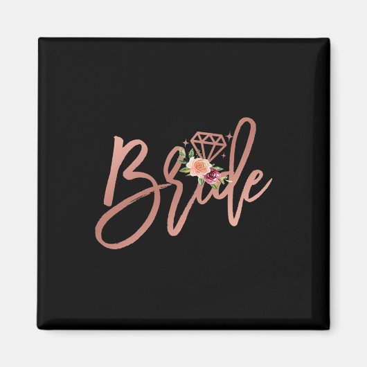 Bachelorette Bride Bridal Wedding Shower Gift Flor Magneet (Voorkant)