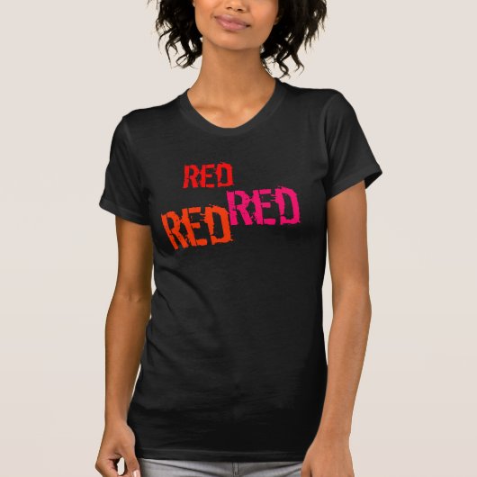 Bachelorette/bride/rood rood rood t-shirt (Voorkant)