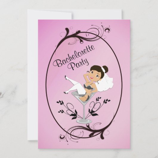 Bachelorette Bride voor partijuitnodiging Kaart (Voorkant)